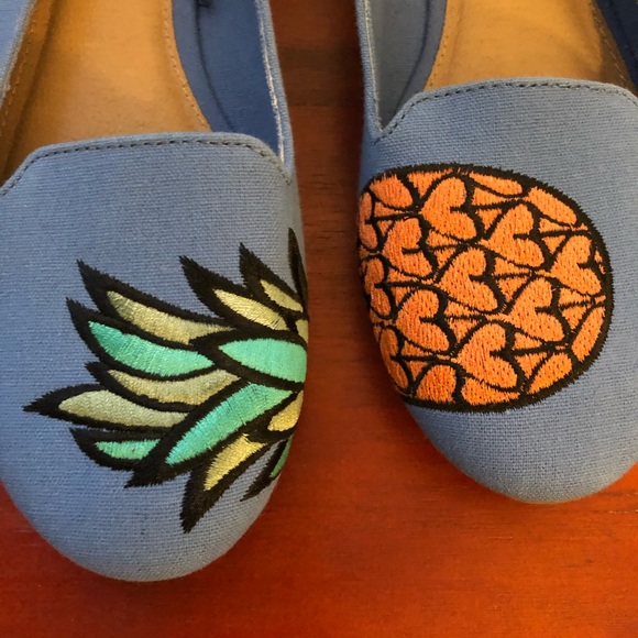 Sonoma Like New Blue Pineapple Flats - 7M - Picture 2 of 4
